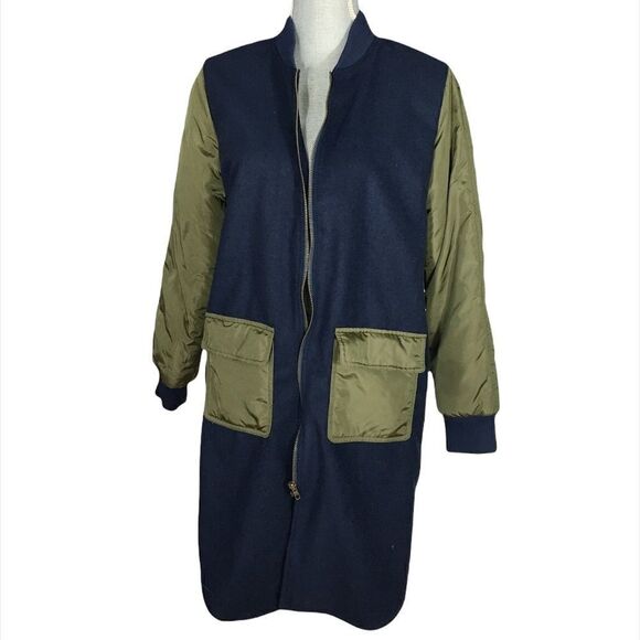 Hayden Long Navy and Green Jacket Size S - Picture 1 of 3
